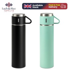 Edelstahl Thermoskanne Thermo Vakuum Wasserflasche Kaffee Reisebecher UK