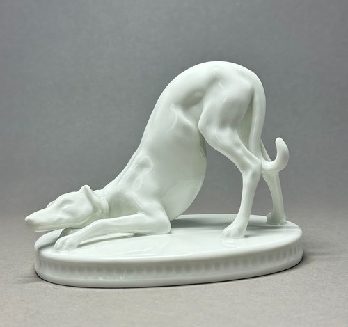 Windhund porzellanfigur kpm - porzellanfigur,