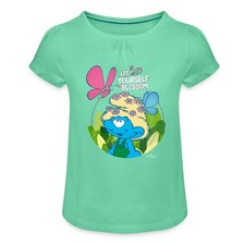 Die Schlümpfe Naturschlumpf Nat Minischlumpf Mädchen T-Shirt