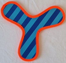 Triangel Frisbee Wurfscheibe Diskus blau orange Neopren TCM Ø ca. 30 cm