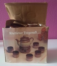 7 Teilig  Keramik Teeservice  Braun Beige original verpackt eventuell 2. Wahl