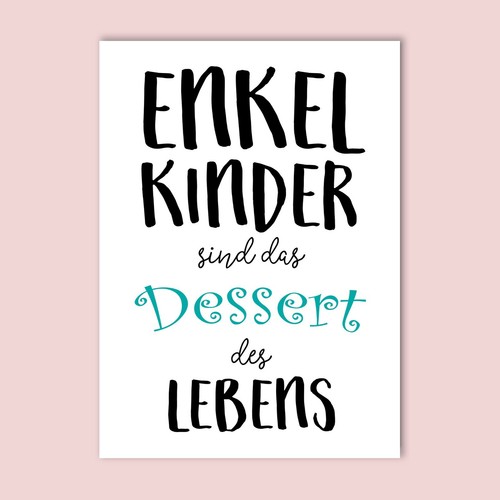 Postkarte enkelkinder sind - postkarte,