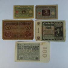 5 verschiedene Geldscheine aus