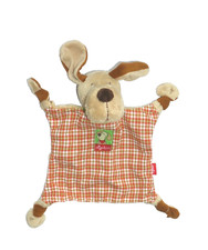 WIE NEU* Sigikid Schmusetuch Schnuffeltuch Kuscheltuch braun rot 40416 Hund Fips
