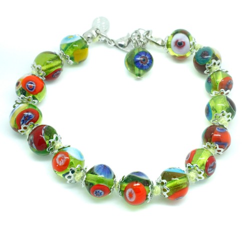 Murano glas armband - murano-glas-armband, grün