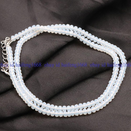 Echte 2x4mm weiße opal - weiße,
