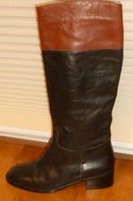 NEU GRAND STEP Stiefel 39 Schwarz Braun TOP KNIEHOCH UNGETRAGEN EDEL