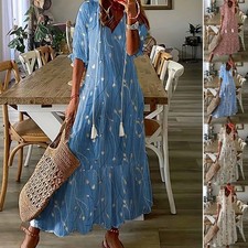 Sommer Damen Boho Maxikleid