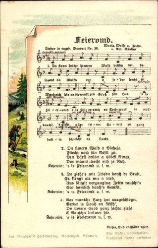 Lied feieromd anton - lied, ak