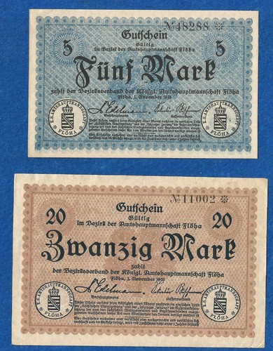 164 notgeld flöha - notgeld,