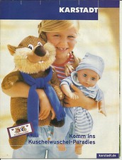 Infoblatt Karstadt Stofftiere Teddybären Kuscheltiere ca.2002