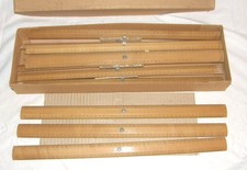 Aus alten Lagerbestand - 17 STK HOLZ-LINEALE, 50er Jahre in OVP, 50cm