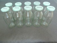 10 leere Glasflaschen mit Schraubverschluß 250 ml zum Befüllen Höhe ca. 14 cm