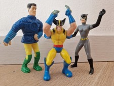 Set WOLVERINE CATWOMAN ACTIONMAN kleine Figuren Merch Superhelden Vintage 90er 