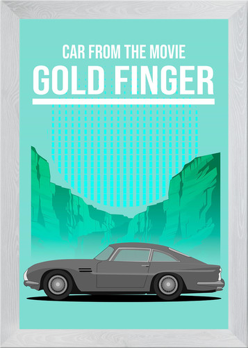 Auto aus goldfinger gerahmtes - aus,