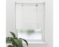 SOLUNA Bambus-Rollo flach weiss 60x160 cm
