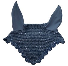 NEU Fliegenmütze blau Glitzer