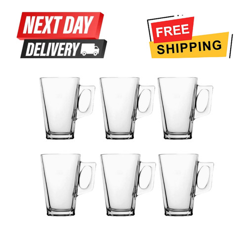 Latte glasse tassen - latte, x6