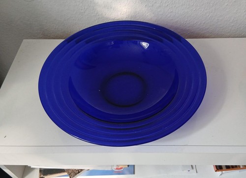 Grosse glasschale blau 36cm - glasschale,
