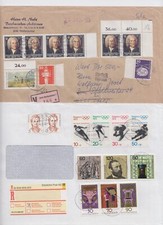 Lot von 24 Frankaturen DIN A5