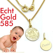 Echt Gold 585 Schutz Engel