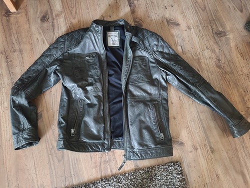 Lederjacke grün grau - lederjacke,