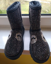 Stiefel, Gr 36, Glitzerstein