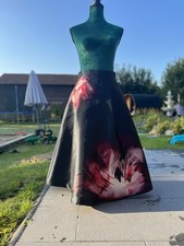 Vera Mont Rock Gr. 38 Lang Schwarz Rot Elegant Damen