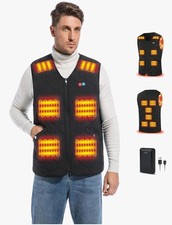 Rrtizan Heizweste Beheizbare Weste Herren, Heizweste mit 10000mAh Powerbank