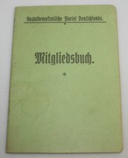 Mitgliedsbuch der SPD von 1929