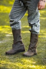 Wikinger Mittelalter LARP Stiefel Schuhe Rasmus Nubukleder braun schwarz