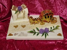  Geldgeschenk Hochzeit goldene Hochzeitskutsche gold Kutsche Geld Geschenk  