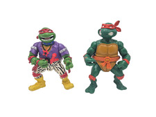 Vintage Ninja Turtles Figuren 1990-1991 / Michelangelo Raphael / Playmates Toys
