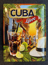 Nostalgic-Art - Cocktails Bar Rum Blechschild 30x40cm - Cuba Libre neuwertig