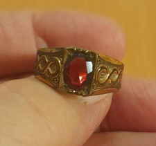 alter Herrenring mit Stein / Biedermeier