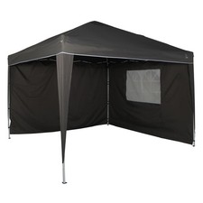 B-Ware PAGO Gartenpavillon Partyzelt faltbar Pop-Up Gartenzelt Dunkelgrau