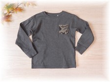 Next * Basic langarm Shirt Longsleeve mit Camoflage Tasche * Gr. 110 / 116