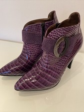 Stiefeletten Leder, Lack, Peter Kaiser, Gr. 5,5, 38,5 Violett, Vintage, wie neu!