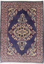 Sarough Teppich 152x107 Blau