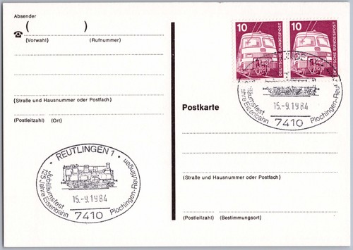 Sonderstempel reutlingen 1984 - sonderstempel,