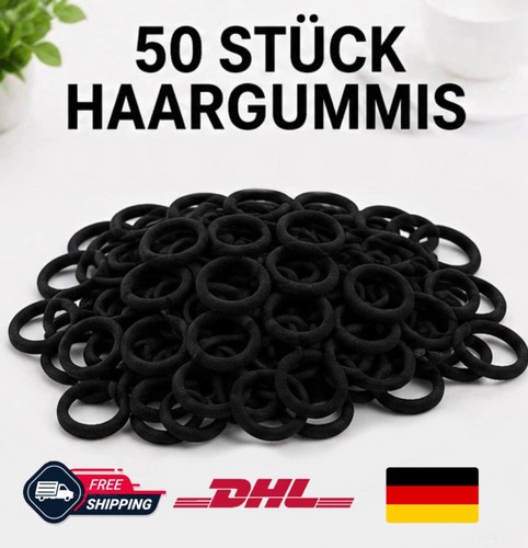 50x haargummiband schwarz - 50x,