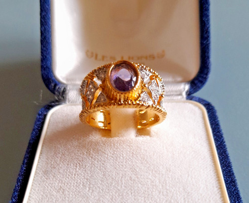 Bandring amethyst zirkonia - bandring,