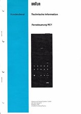 Service Manual-Anleitung für Braun RC 1 