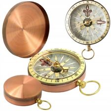 Messing Kompass Taschenkompass  Taschenuhr Outdoor Schlüssel Survival Wandern