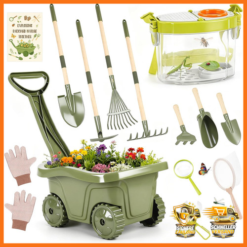 Kinderschubkarre garten set - set, 17
