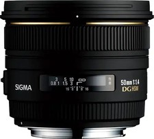 Sigma 50 mm F1.4 DG EX HSM 77 mm Filtergewinde (Canon EF Anschluss) schwarz