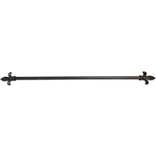 Fleur de Lys Antique Black Rod