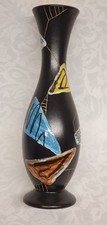 Topeko SCHEURICH FOREIGN 513-28 Vase Keramik schwarz/bunt 50er/60er Jahre