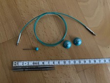 Knit Pro Spitzen Mindful KURZ 4,0 & Seil FEST - MINT 80 cm