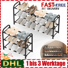 Schuhregal ausziehbar bis 80 cm Teleskop Ständer Schuhablage Regal 12 Paare